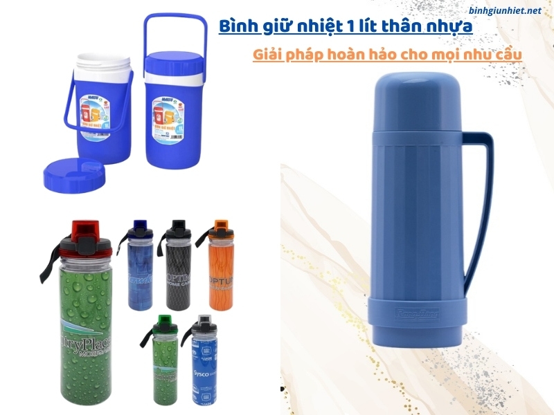 Bình giữ nhiệt 1 lít thân nhựa binhgiunhietnet