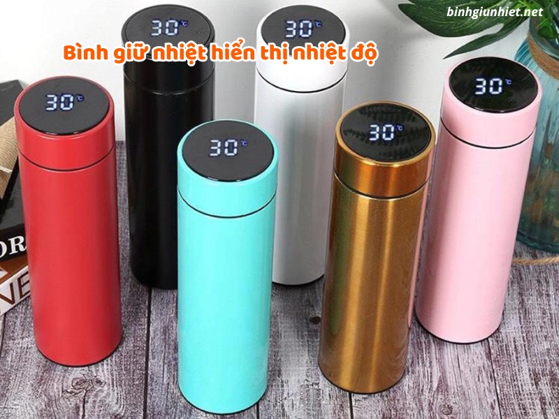 Bình giữ nhiệt hiển thị nhiệt độ binhgiunhietnet