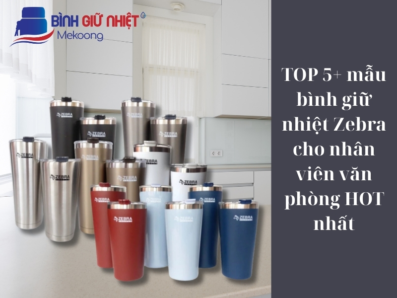 bình giữ nhiệt Zebra cho nhân viên văn phòng