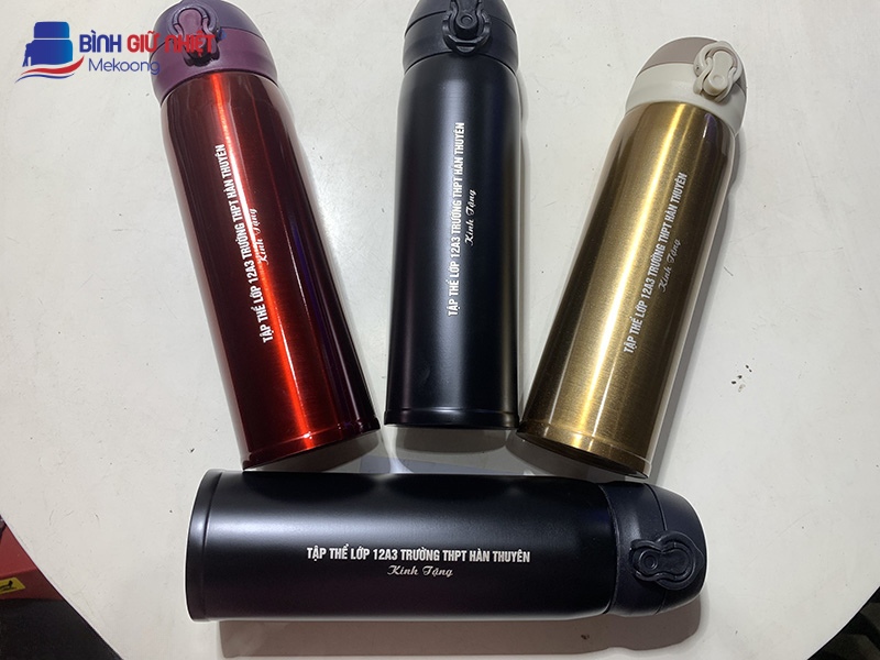 Bình giữ nhiệt khắc laser logo quà tặng