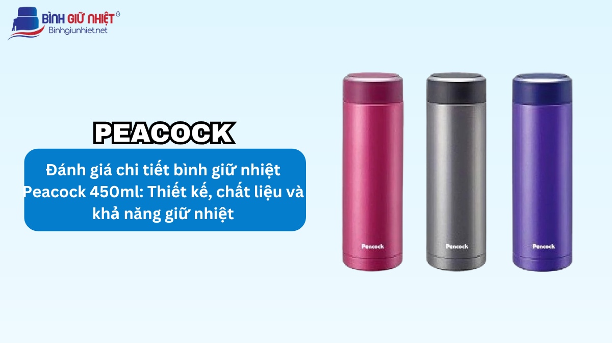 bình giữ nhiệt Peacock 450m