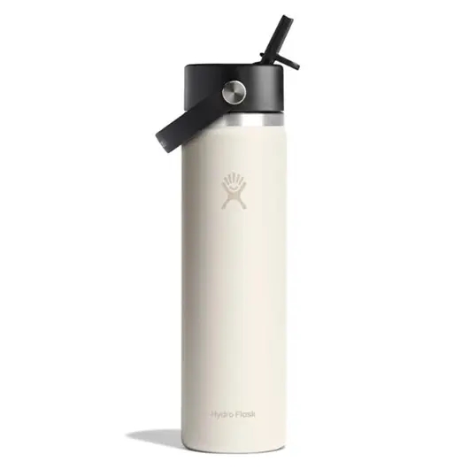 binh giu nhiet hydro flask 24 oz wide flex straw cap ivory w24bfs112