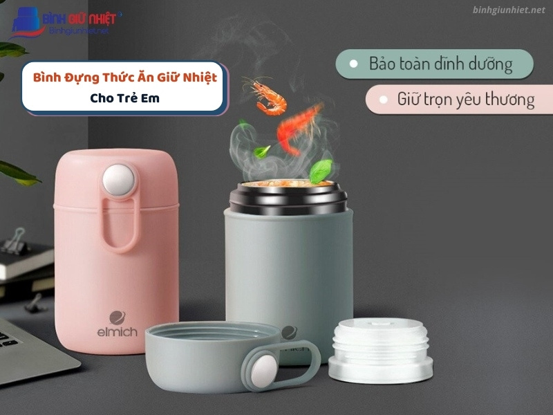 Bình Đựng Thức Ăn Giữ Nhiệt Cho Trẻ Em binhgiunhietnet